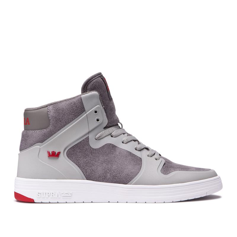 Buty Supra VAIDER 2.0 - Sneakersy Wysokie Damskie - Szare (EGLC-82971)